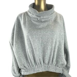 Daily Practice by Anthropologie Gray Funnel Neck Dolman Sleeve Sweatshirt Small